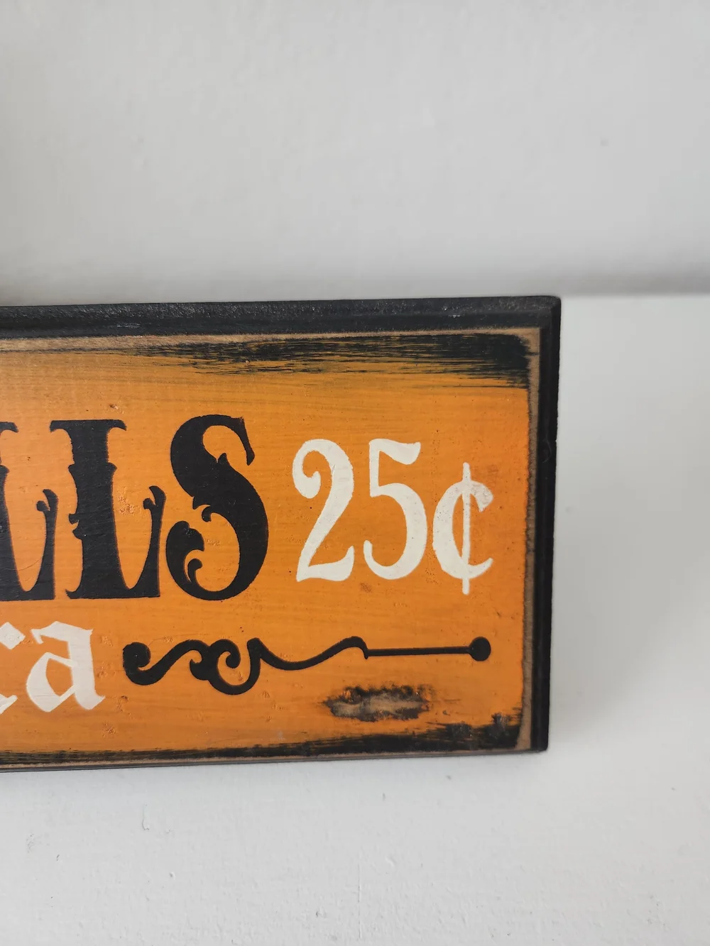 Halloween 'Witch Spells' Wall Sign - Orange 18 X 4 1/2 Rustic Wooden